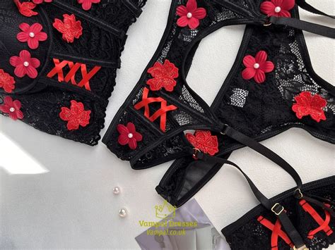 Black Swinol Floral Beautiful Underwear Piece Fairy Sexy Lingerie Luxury Bra Padded Fine