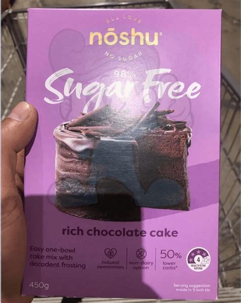 Noshu Sugar Free Rich Chocolate Cake Mix G Food Drinks