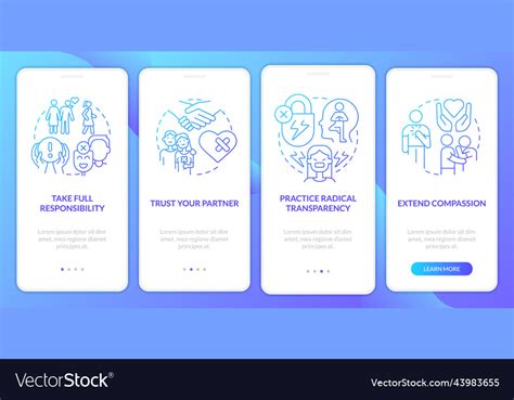 Fixing Struggling Relationship Blue Gradient Vector Image