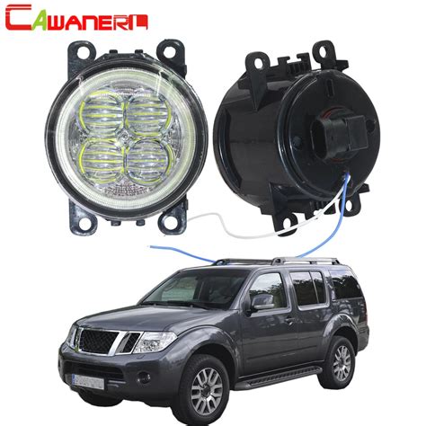 Cawanerl Car LED Fog Light Angel Eye DRL Daytime Running Light 12V For