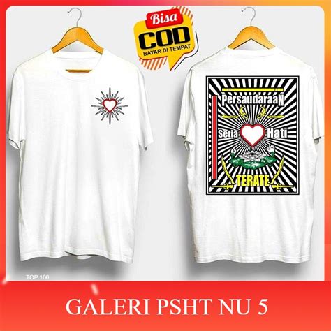 Jual Atribut Psht Kaos Psht Sh Terate Lambang Warna Putih Simpel