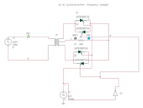 Single Phase Cycloconverter Circuit Diagram