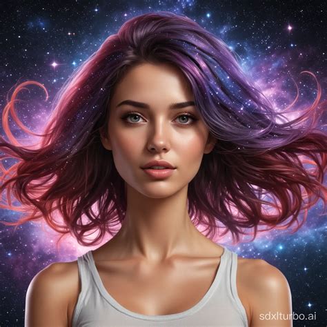 Galactic Woman With Celestial Hair Sdxl Free Online