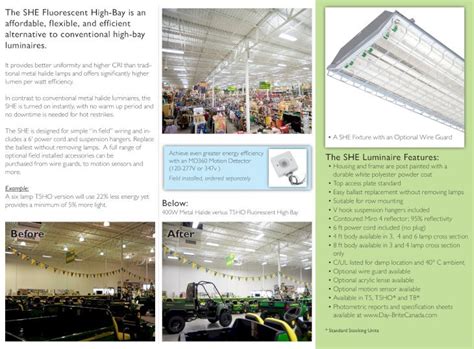 Pdf Before After Before After Below 400w Metal Halide Versus T5ho Fluorescent High Bay