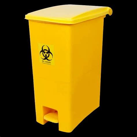 Plastic Yellow Bio Medical Waste Bin 50L For Hospital At Rs 1250 In