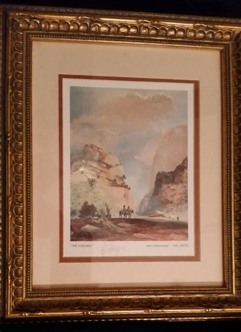 Vintage Hal Empie Signed Print The Freeway Southwest Artist