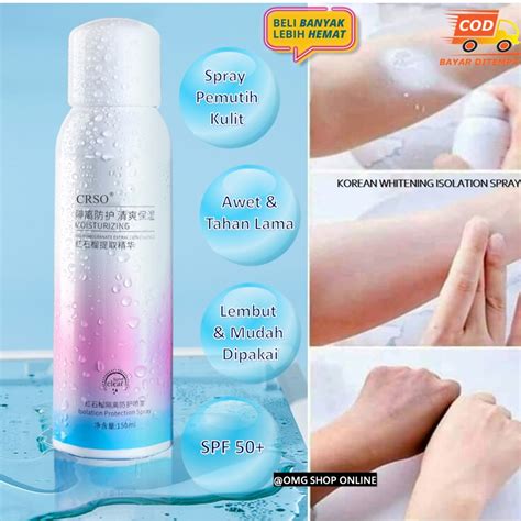 Jual Crso Sunscreen Whitening Spray Pemutih Kulit Seluruh Tubuh Ml