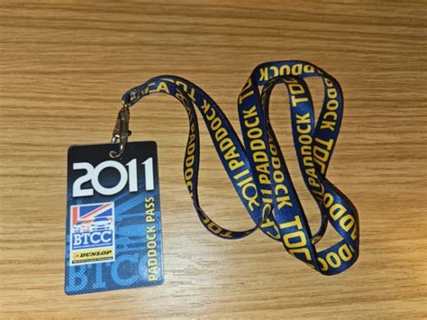 Btcc British Touring Car Championship Team Toca Paddock Pass