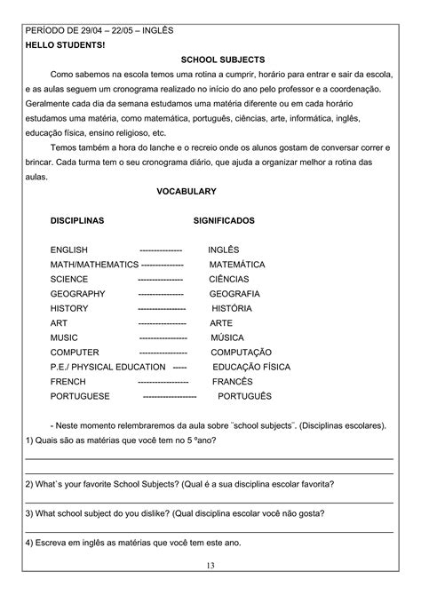 Atividades não presenciais 5º ano 25 05 a 12 06 pdf