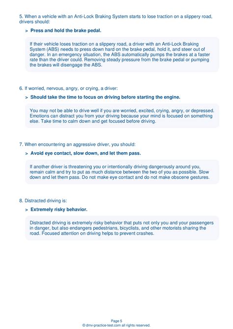 2024 Florida DMV Test Cheat Sheet 99 Pass Rate