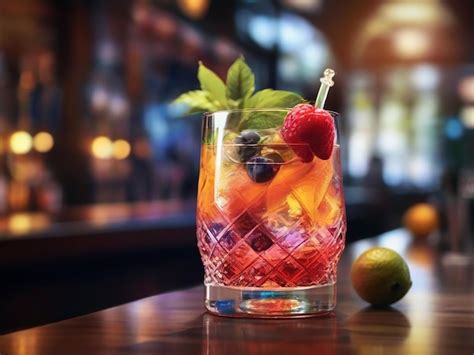 Premium Ai Image Refreshing Cocktail With Fruits Generative Ai