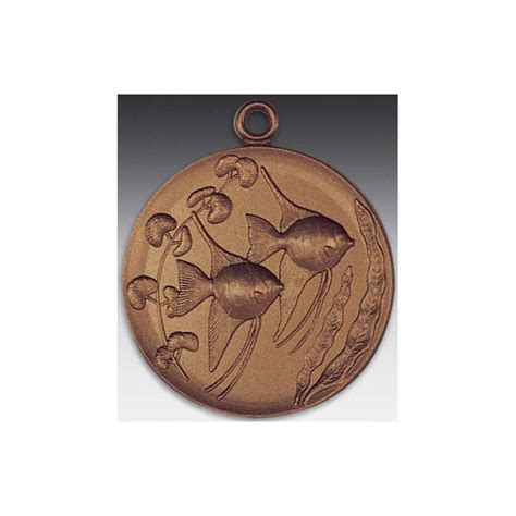 Medaille Zierfische Mit Se Mm Bronzefarben Siber Oder Gol