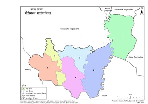 Map of Gaurigunj Rural Municipality, Jhapa, Nepal – Nepal Archives