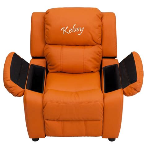 Flash Furniture Deluxe Contemporary Personalized Kids Recliner with ...