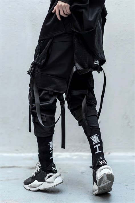 Mfct Japanese Streetwear Black Techwear Pants Men Cyberpunk Etsy