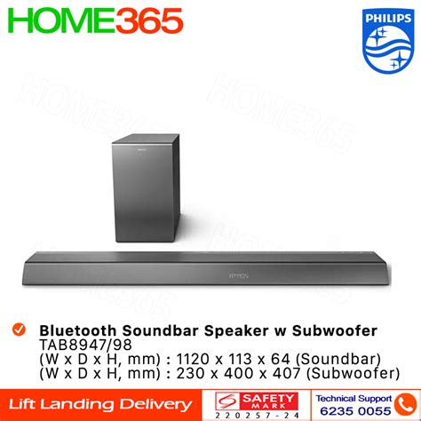 Philips Bluetooth Soundbar Speaker With Subwoofer Tab Shopee