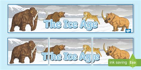 The Ice Age Display Banner Ice Age L Enseignant A Fait