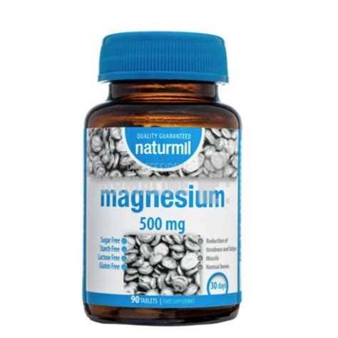 Magnesium Carbonat De Magneziu 500mg 90tbl Naturmil Type Nature