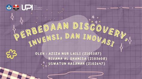 PERBEDAAN DISCOVERY INVENSI DAN INOVASI YouTube