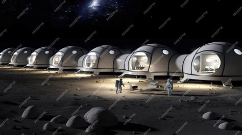 Premium Photo Lunar Haven A Glimpse Into The Future Of Space Habitats