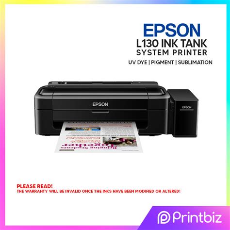 Epson L Ecotank Single Function Inktank Printer Uv Dye Pigment