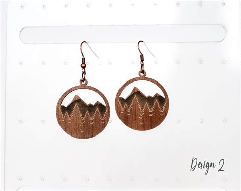 Mountain Earring Bundle Svg Glowforge Earring Svg L Glowforge Etsy