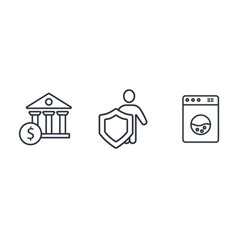 AML Concept. Anti Money Laundering icons set . AML Concept. Anti Money Laundering pack symbol ...