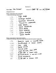 Alvin Doromal Assignment Exercise Formula Writing And Naminng