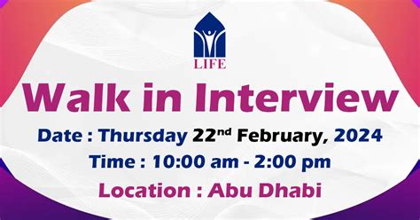 Life Pharmacy Walk In Interview In Abu Dhabi February