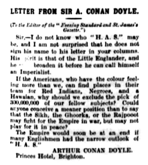 Letter From Sir A Conan Doyle July The Arthur Conan Doyle