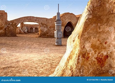 Abandoned Scenery Of The Planet Tatooine For The Filming Of Star Wars