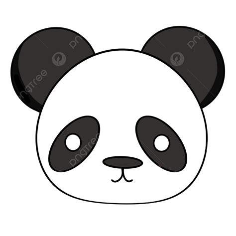 Ilustrasi Wajah Panda Lucu Panda Panda Lucu Wajah Panda Png