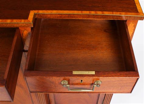 Vintage Pair Flame Mahogany Sideboards By William Tillman 20th Century