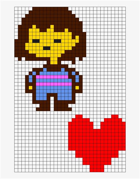 Heart Pixel Art Grid