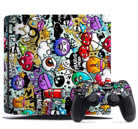 искусство граффити дизайн playstation 4 стикеры - TenStickers