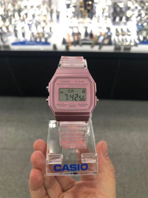 Casio F91 粉紅色 超薄手錶 F91WS 4 F 91WS 4 f91 f 91 香港行貨 銅鑼灣店 太子店門市 100 New