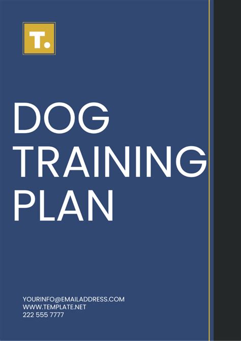 dog training plan template edit    templatenet