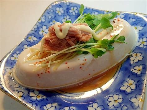 麺つゆマヨ七味で かいわれ大根とツナの冷奴 レシピ・作り方 By ぷ〜みぃまま♪ 楽天レシピ