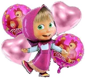 Amazon.com: Masha and Bear balloons set of 5 balloons : Toys & Games