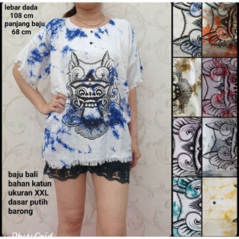 Jual Baju Bali Barong Katun Xl Dasar Putih Dewasa Shopee Indonesia