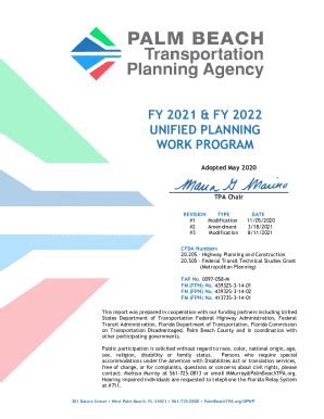 Fillable Online Fy Unified Planning Work Programeast West Gateway