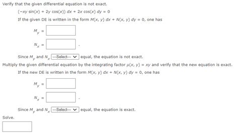 Solved Determine Whether The Given Differential Equation Is