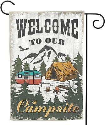 Amazon Personalized Camping Garden Flag For Campsite Let S Sit