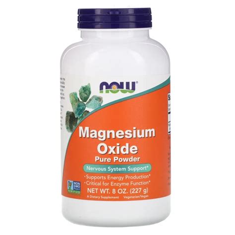 Now Foods Magnesium Oxide Powder Tlenek Magnezu W Proszku G