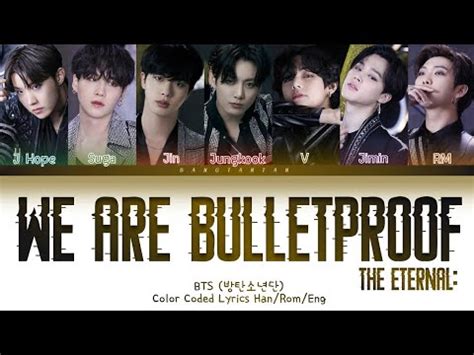 Bts We Are Bulletproof The Eternal Color Coded Lyrics Han Rom Eng