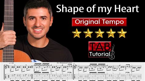 Shape Of My Heart By Sting Original Tempo Sheet And Tab Youtube