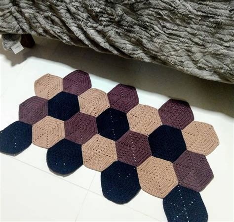 Tapete de Crochê Hexagonal no Elo7 Mimos da Gih 1AD69BB