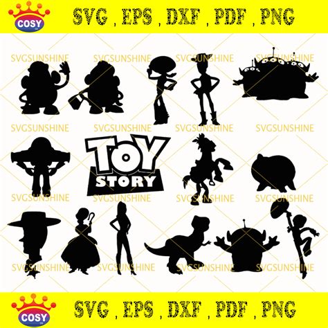 Toy Story Svg Bundle Toy Story Clipart Woody Svg Andy Svg Aliens Svg