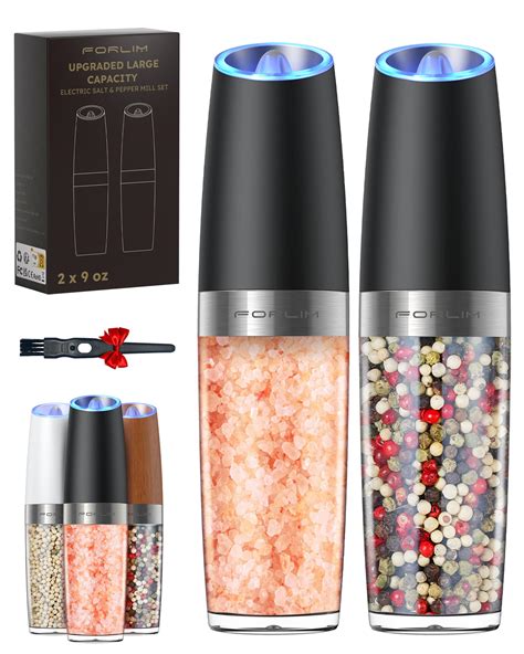 Buy FORLIMFORLIM Gravity Electric Salt and Pepper Grinder Set 𝐔𝐩𝐠𝐫𝐚𝐝𝐞𝐝