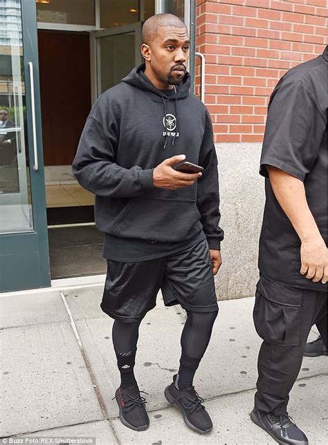 Kanye West Steps Out in Black/Red adidas Yeezy Boost 350 | Nice Kicks